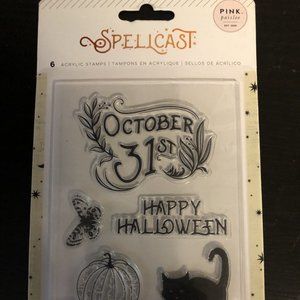 Pink Paislee Spellcast Happy Halloween Acrylic Sta